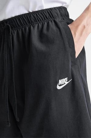 Sportswear Clup Fleece Jersey Standart Fit Kesim Siyah Erkek Spor Şort
