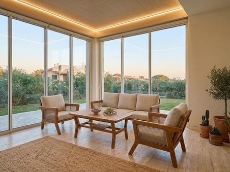 Veranda Masif Gürgen Ahşap Bahçe Balkon Teras Koltuk Takımı 3+1+1+Masa