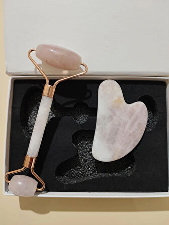 Msarty Pembe Kuvars Gua Sha Yüz Masaj Aleti Ve Yüz Masaj Taşı