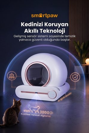 Smartpaw Nova Cat Pro Pink Akıllı Otomatik Kedi Tuvaleti (Distribütör Garantili)
