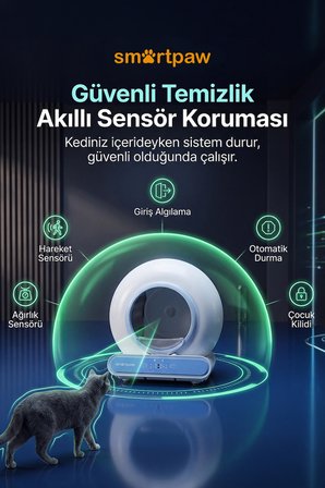 Smartpaw Nova Cat Akıllı Otomatik Kedi Tuvaleti  (Distribütör Garantili)