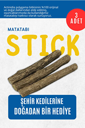 STICK - Kediler için diş temizlemeye ve stres gidermeye yardımcı oyuncak (3'lü)