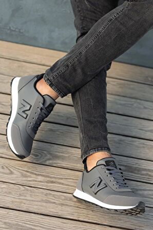 Erkek Bağcıklı Düz Comfort Rahat Taban Casual Sneaker Yürüyüş Spor Ayakkabı