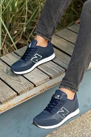 Erkek Bağcıklı Düz Comfort Rahat Taban Casual Sneaker Yürüyüş Spor Ayakkabı