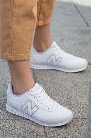 Kadın Siyah Füme Günlük Rahat Taban Comfort File Bağcıklı Hafif Esnek Yürüyüş Sneaker Spor Ayakkabı