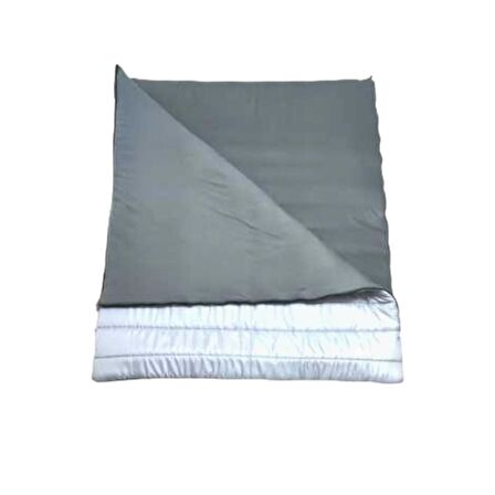 Masif -18 350 GR GRİ POLARLI YASTIKLI ÇİFT KİŞİLİK UYKU TULUMU GRİ