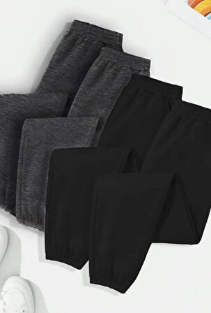 4 lü avantajlı eşofman altı seti jogger paça lastikli