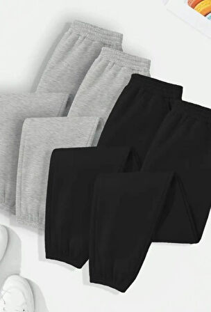 4 lü avantajlı eşofman altı seti jogger paça lastikli