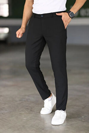 Erkek Düz Kesim Bilek Boy Kumaş Pantolon