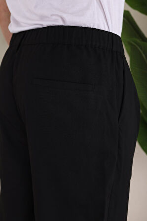 Erkek Beli Lastikli Pileli Baggy Pantolon