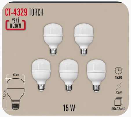 CT-4329 Torch Led Ampül 5 adet