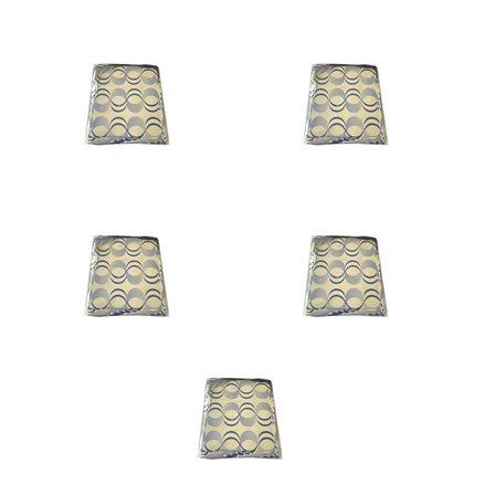 Omeyva Desenli Metalize Hediye Paketi Yapışkanlı Torba Poşet - 10x12 Cm. - 100 Adetlik 5 Paket