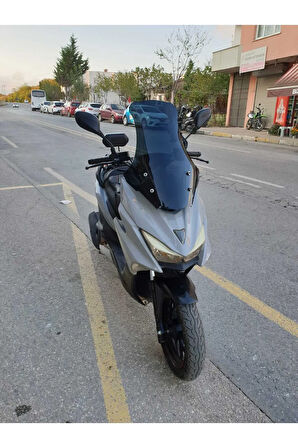 Motolüx Mtx 125 Siperlik Ön Cam 2022 2024 Model 65cm Siyah Renkli 4mm ORTA BOYLU CAM