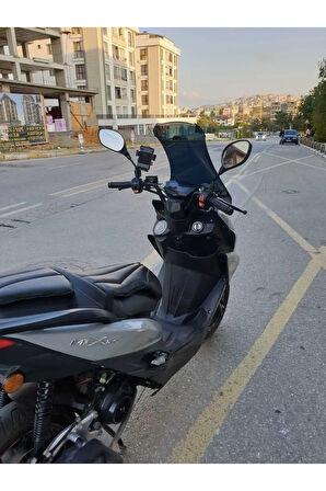 Motolüx Mtx 125 Siperlik Ön Cam 2022 2024 Model 65cm Siyah Renkli 4mm ORTA BOYLU CAM