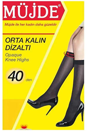 Fit 40 Den Orta Kalın Diz Altı Çorap 10’lu