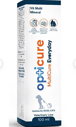 Opticure Multicure Everyday Kedi Köpek Vitamin Mineral Takviyesi 100 ml