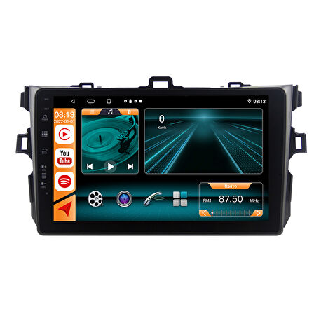 Toyota Corolla 2007 / 2012 Yarım Androidauto/carplay Multimedya