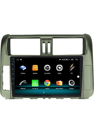 Toyota Prado 2010 / 2013 Androidauto/carplay Multimedya
