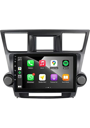 Toyota Highlander 2009 / 2013 Androidauto/carplay Multimedya