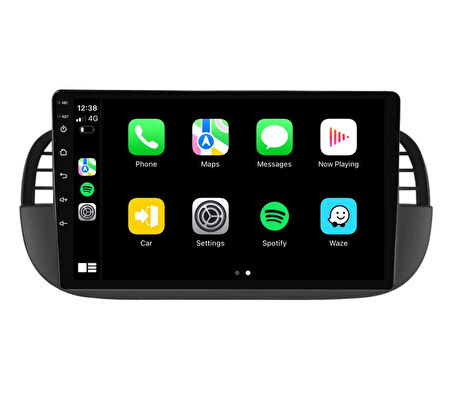 Fiat 500/500c Siyah 2007 / 2015 Androidauto / Carplay Multimedya