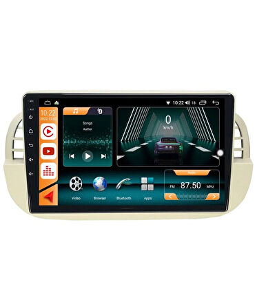 Fiat 500/500c Krem 2007 / 2015 Androidauto / Carplay Multimedya