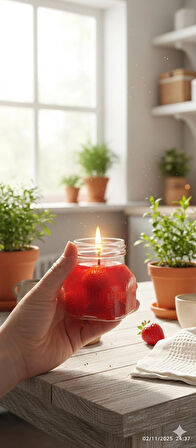Çilek reçeli mum 