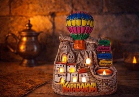 AthStore Kapadokya Hediyelik Peri Bacası Led'li Mumluk - Gece Lambası