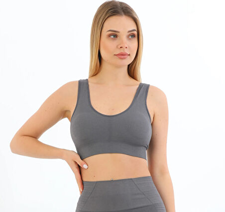 Murays form angel 3 lü kadın  kalın askılı pedli crop büstiyer