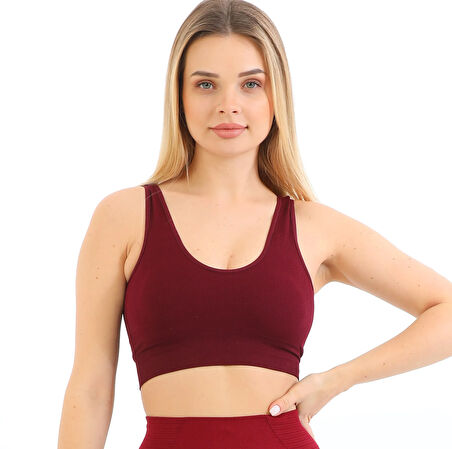 Murays form angel 3 lü kadın  kalın askılı pedli crop büstiyer