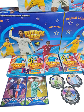 2025 Futbol Taso+Kart (48 Minik Kutu 96 Adet Kart 144 Adet Taso )Futbolun En İyileri Yeni Sezon