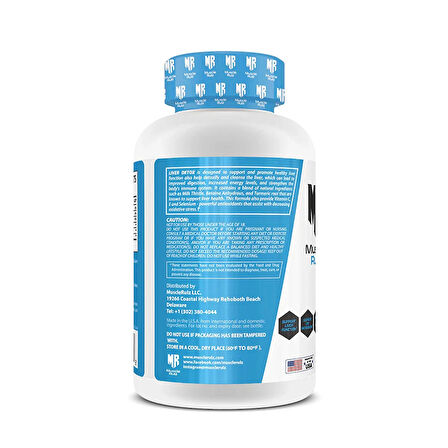 MUSCLE RULZ LIVER DETOX MİLK THİSTLE  BETAİNE  TURMERİC(zerdeçal)  SELENİUM 60 TABLET