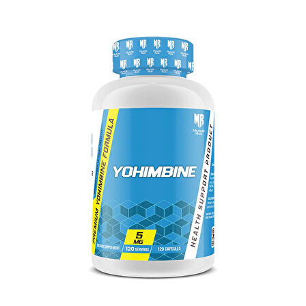 Muscle Rulz YOHIMBINE HCL (FAT BURNING+INCREASE LIBIDO+ENERGY BOOSTING)5 Mg 120 Caps