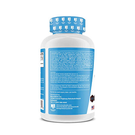 Muscle Rulz YOHIMBINE HCL (FAT BURNING+INCREASE LIBIDO+ENERGY BOOSTING)5 Mg 120 Caps