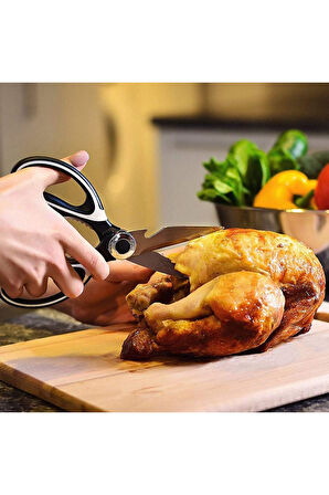 paslanmaz çelik mutfak makası tavuk makası meşrubat açıcılı fonksiypel makas