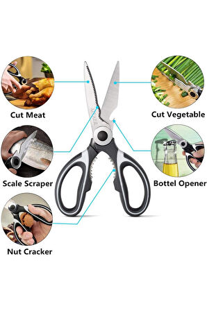 paslanmaz çelik mutfak makası tavuk makası meşrubat açıcılı fonksiypel makas