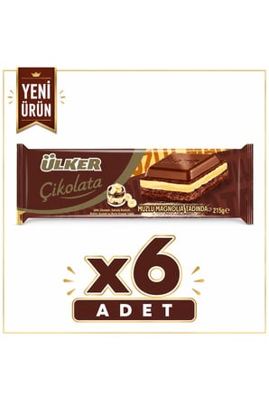 Ülker Muzlu Magnolia Tadında Tablet Çikolata (215 g) x6 adet