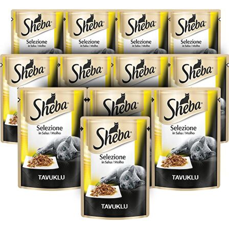 Sheba Tavuk Etli Pouch Kedi Ödülü 85 Gr x 12 Li Paket