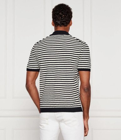 Tommy Hilfiger Keten İplik Dokuma Örme Erkek polo T-shirt