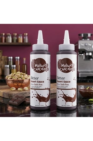 Melwiss 2'Li Bitter Tatlı Sos 330gr Waffle & Krep & Pankek Sosu