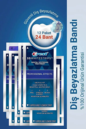 3d Whitestrips Professional Effects (12 Paket / 24 Bant)