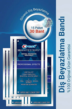 3d Whitestrips Professional Effects - Diş Beyazlatma Bandı (15 PAKET / 30 BANT)