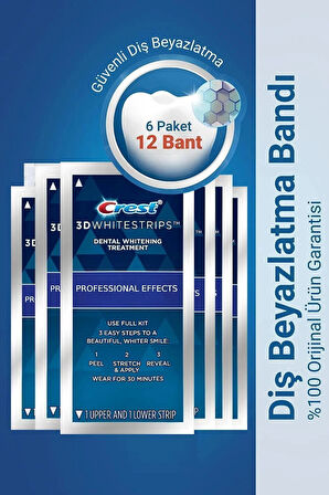 3d Whitestrips Professional Effects (6 Paket / 12 Bant)