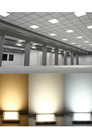 MAXLED 18w Sıva Altı Led Panel -kare Tasarım,ılık Beyaz 4000k | Yüksek Verim, Enerji Tasarrufu ve uzun ömür G