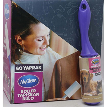 MyClean Yapışkanlı Tüy Toplama Rulosu 60 Yapraklı - 1 Adet