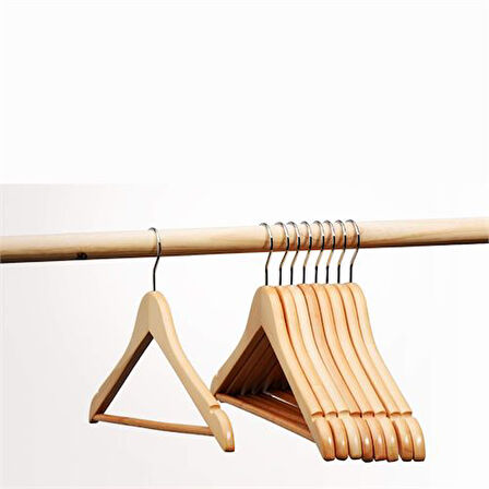 Natural Ahşap Elbise Askısı 12 ADET Montague Design 719133