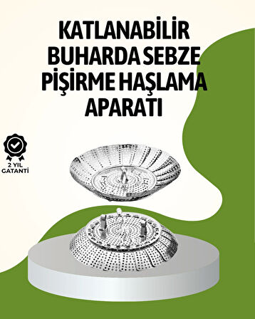 Katlanabilir ve Geniş Kapasiteli Sebze Haşlama Sepeti – 19 cm+ Tencereler İçin