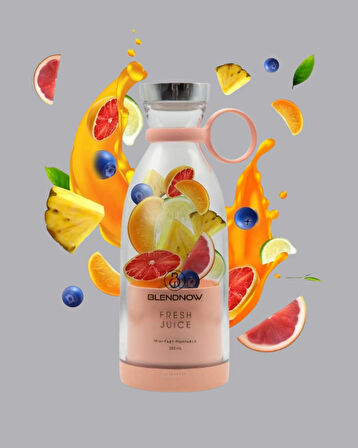 Pembe ve Beyaz Renk Seçenekli Mini Boy Meyve Sıkıcı