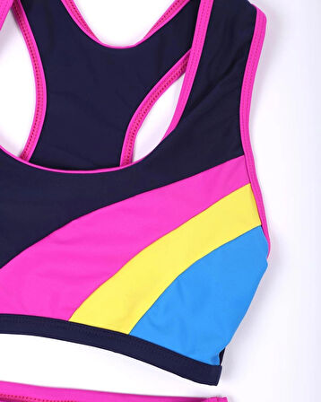 Kız Çocuk Şortlu Bikini- Yüzücü Myo5956