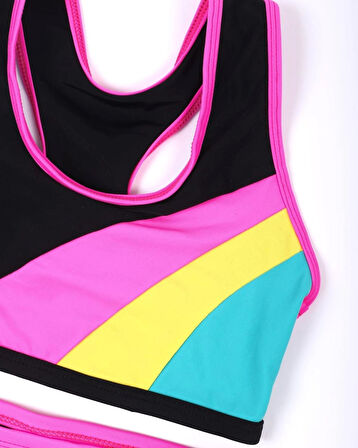 Kız Çocuk Şortlu Bikini- Yüzücü Myo5956