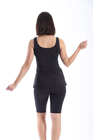 Kadın Dizüstü Taytlı Tankini Mayo Takımı 38-52